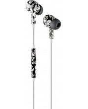 Slušalice s mikrofonom Cellularline - Music Sound Sculls, crno/bijele -1